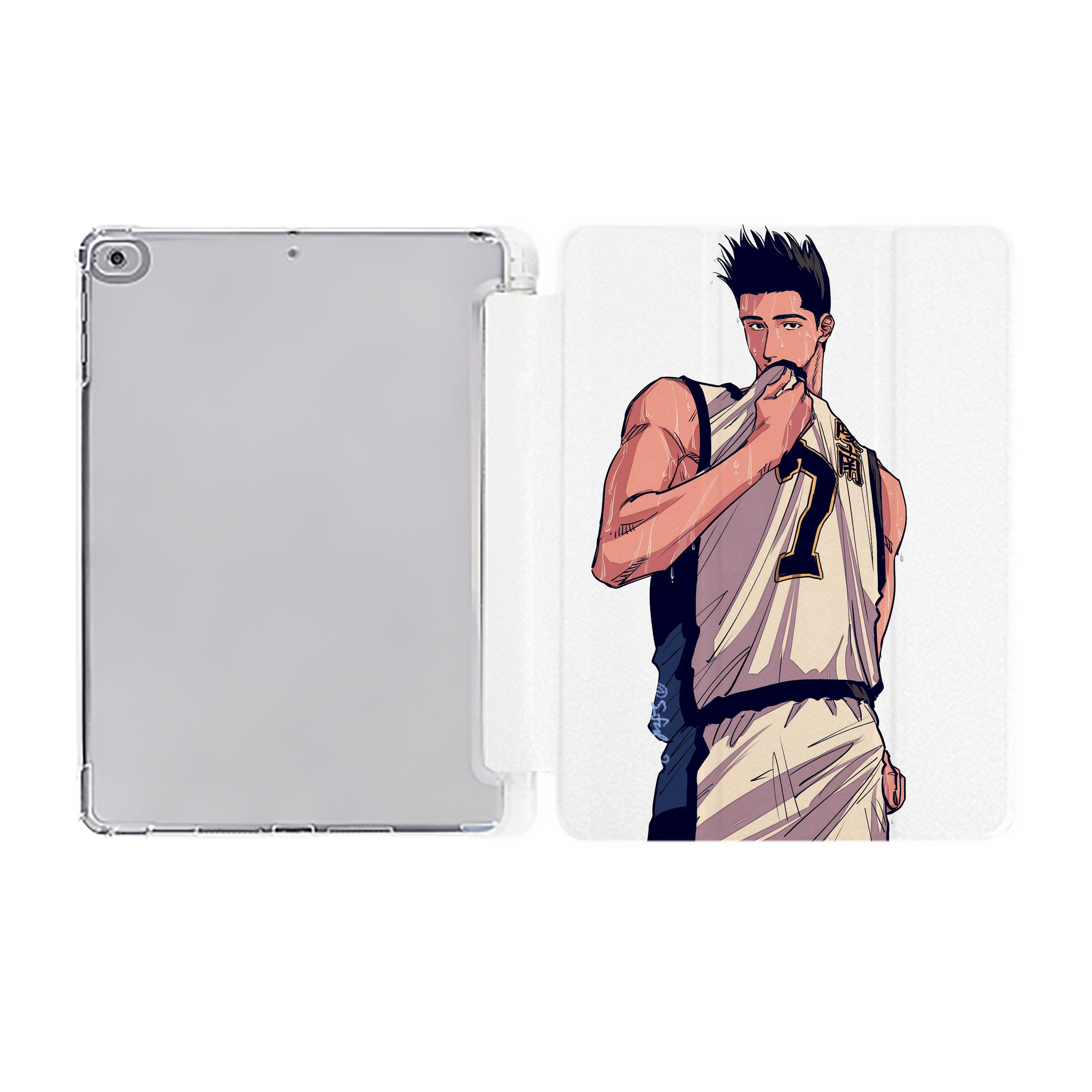 （画像用） SLAM DUNK／スラムダンク IPad ケース ペン収納付き 三つ折りスタンド PUレザー×シリコン 対応機種9.5/10.5/10.9インチ